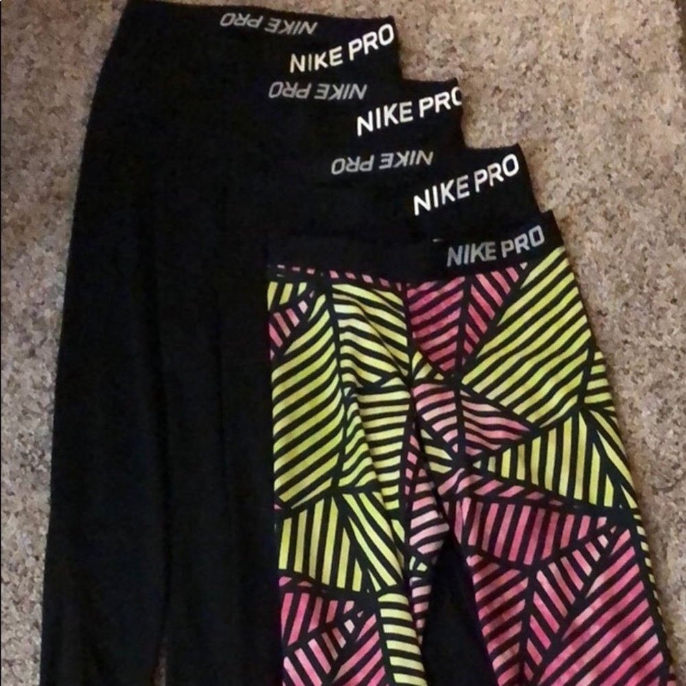 Bundle of 5 Nike Pro Compression Leggings